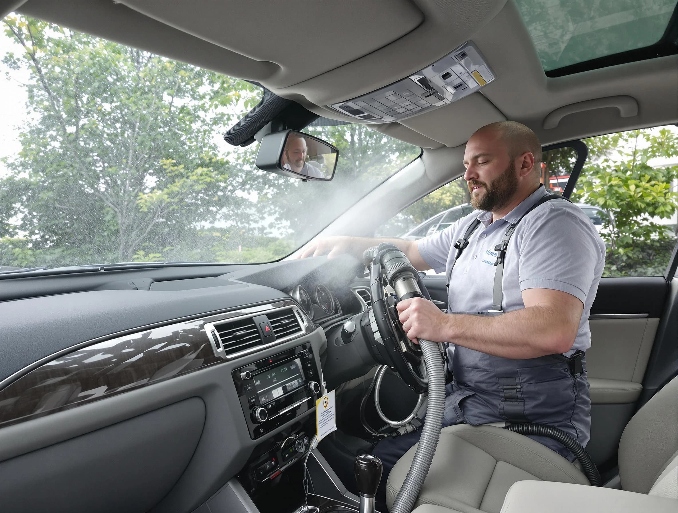 Summit Park Air Duct Cleaning specialist performing professional car duct cleaning in Summit Park