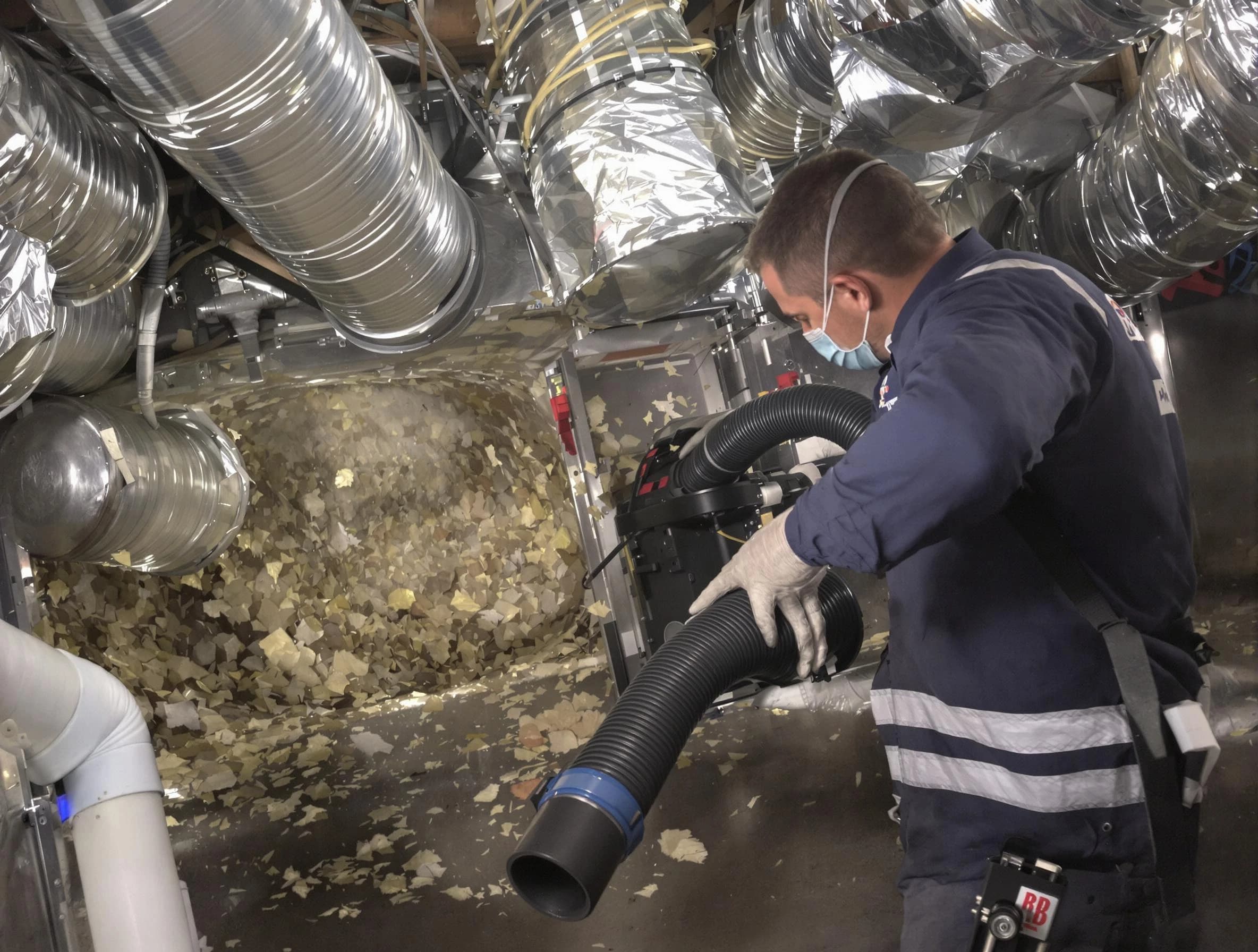 Summit Park Air Duct Cleaning specialist operating negative pressure cleaning equipment for thorough duct maintenance in Summit Park